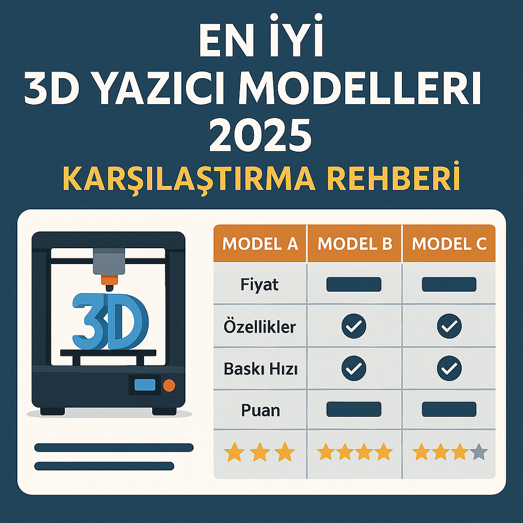 En İyi 3D Yazıcı Modelleri 2025 - Karşılaştırma Rehberi