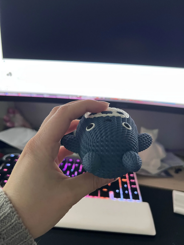 Örgü Görünümlü 3D Medium Totoro Figürü