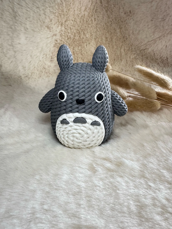 Örgü Görünümlü 3D Medium Totoro Figürü