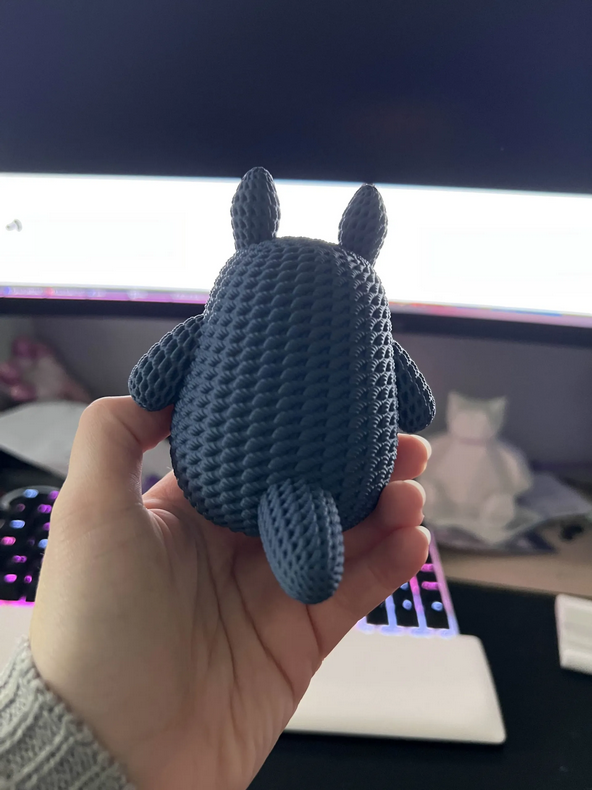 Örgü Görünümlü 3D Medium Totoro Figürü